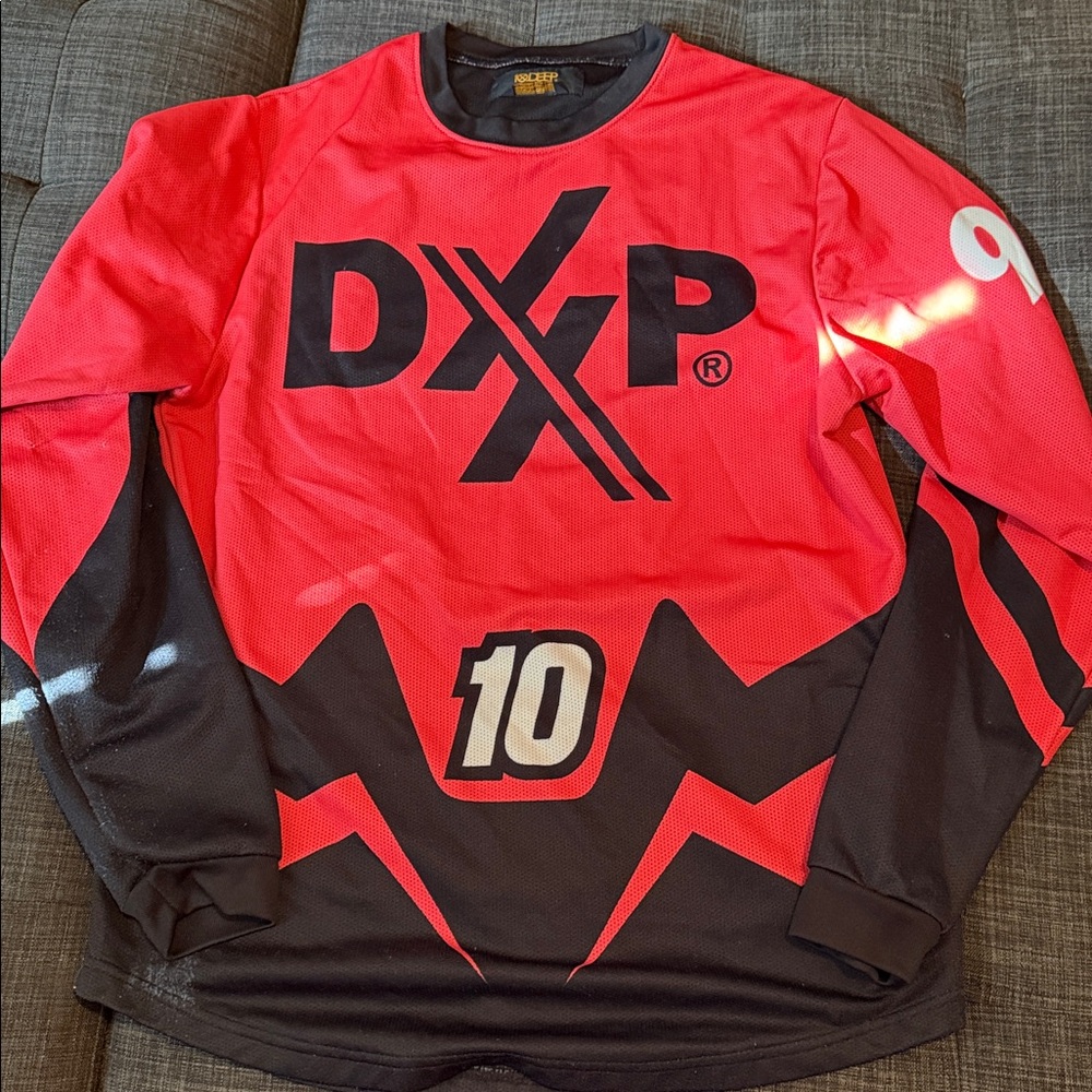 10.Deep Red and Black Mesh Jersey